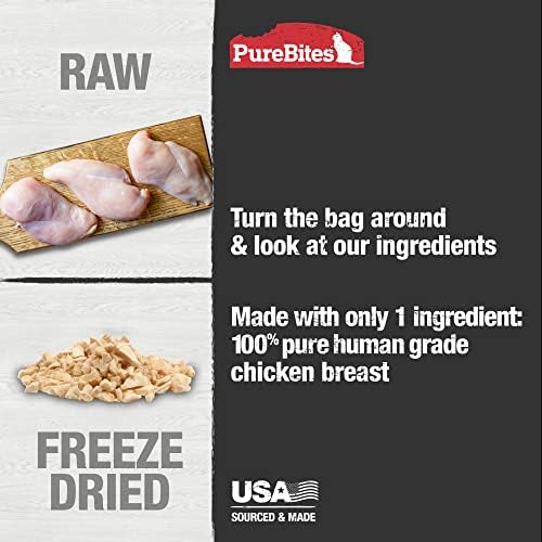 PureBites Chicken Single Ingredient Freeze Dried Cat Treats, 2.3 oz