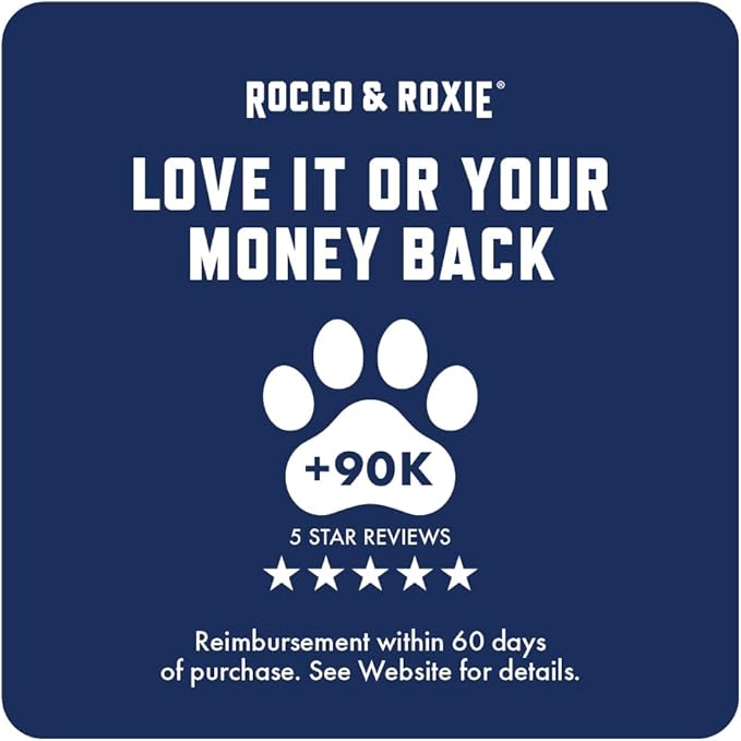 Rocco & Roxie Cat Probiotics, Health Supplement for Cats, Prebiotic & Postbiotic for Digestive + Gut Support, Constipation Relief, Anti Diarrhea, Supplements & Vitamins, Chicken Flavored Crunchy Chews