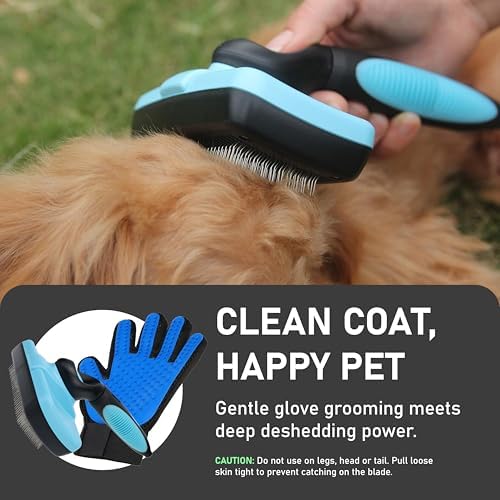 Maxpower Planet Pet Grooming Brush, Shedding Undercoat Rake, Dogs