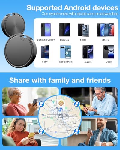 Air Tags for Android,Air Tags-1 Pack Android,Air Tracker Tags with 1 Case,2 Year Battery Life,Google Find Trackers for Google'S Find Hub App,IP65 Waterproof Luggage Tracker Tags for Keys