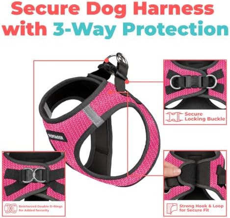 Voyager Step-in Air Dog Vest Harness - Fuchsia 2-Tone, Medium