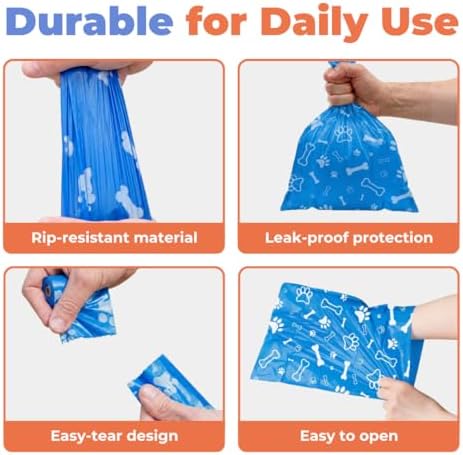 Best Pet Supplies Poop Bags for Dogs - Blue, 240 Count
