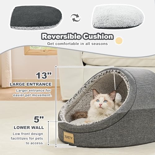 Cute Cat Beds for Indoor Cats, Cat Cave Bed for Kittens,Large Cat Cave