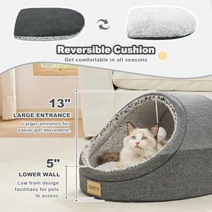 Cute Cat Beds for Indoor Cats, Cat Cave Bed for Kittens,Large Cat Cave