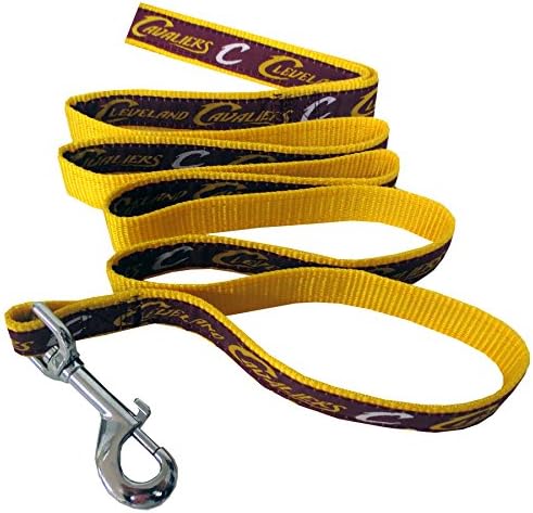 NBA CLEVELAND CAVALIERS Dog Leash, Size Large. Heavy-Duty Metal Swivel Buckle Pet Leash