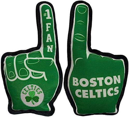 Pets First NBA #1 Fan Toy. Best Sports Dog Toy with Double Stitched Trim and Tough Nylon Material Filled with Chewable Polyfil and Inner Squeaker