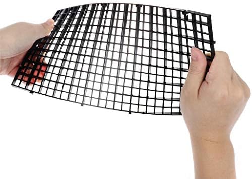 6 Pcs Aquarium Fish Tank Divider Plastic Egg Crate Aquarium Filter Bottom Tray Grid Isolation Board Partition Net Pane Separator for Mixed Breeding Light Diffuser,8 Pcs Sucker Clips Suction Cups,Black