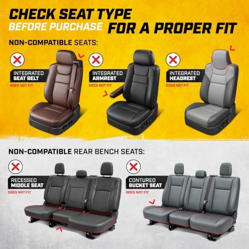 Cat® MeshFlex Automotive Seat Covers for Cars Trucks and SUVs (Set of 2) – Black Car Seat Covers for Front Seats, Truck Seat Protectors with Comfortable Mesh Back, Auto Interior Covers