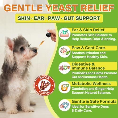 puyrzoe Natural Yeast Infection Treatment for Dogs, Yeast Treatment for Dog