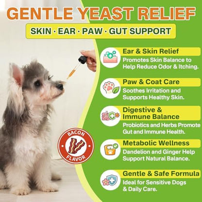 puyrzoe Natural Yeast Infection Treatment for Dogs, Yeast Treatment for Dog