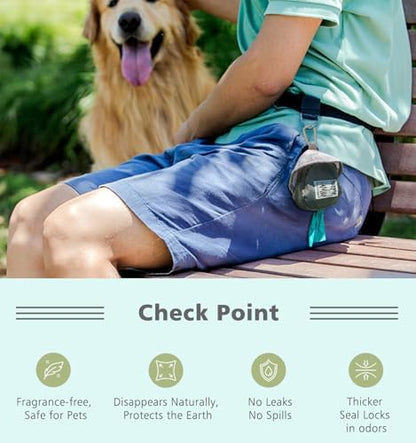AYOTEE 100% Compostable Dog Poop Bags with Dispenser, Plastic-free, 280 Ct