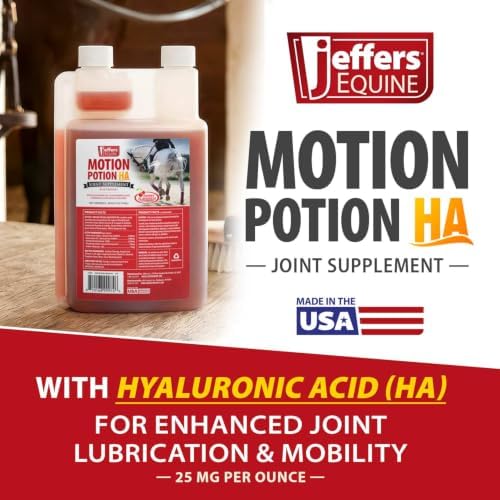 Jeffers Motion Potion Joint Supplement Liquid with HA for Horses | 38 oz