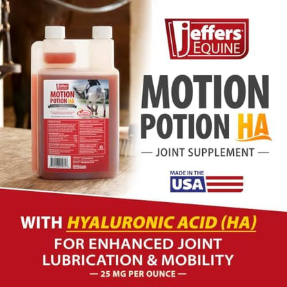 Jeffers Motion Potion Joint Supplement Liquid with HA for Horses | 38 oz