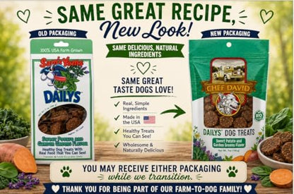 Front Porch Pets Sam's Yams Dailys Sweet Potato and Garden Green Flavor