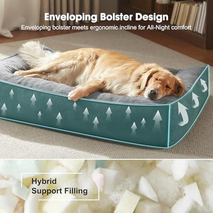FURTIME Orthopedic Dog Bed Medium Size Dog, Extra Washable Dog Couch 35"