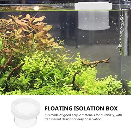 Ipetboom Floating Aquarium Breeding Box with Lid Fish Tank Separate Box for Guppy Fry Small Fish and Baby Transparent Nursery Isolation Container for Tank Separation and Breeding