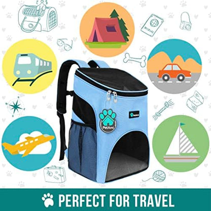 PetAmi Cat Backpack Carrier for Small Dogs and Large Cats, Airline Approved