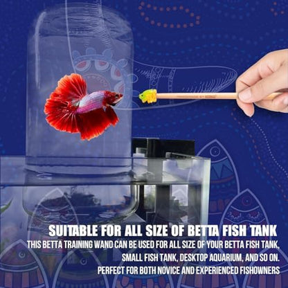 KOIKA Fish Training Stick Toys for Betta Fish – Interactive Training Wand for Exercise & Mental Stimulation, Fish Tank Decor Accessory