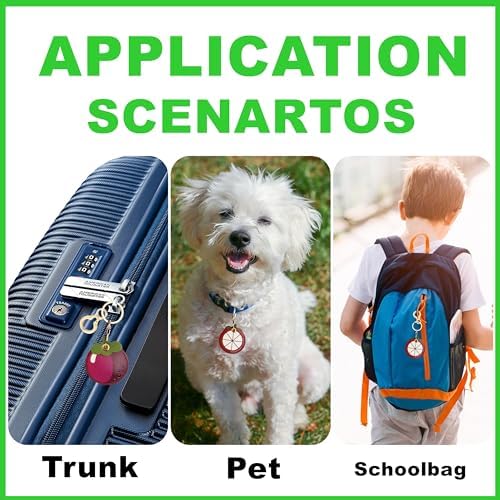 BORKUANA PU Leather Keychain Holder Protective Case Compatible with AirTag