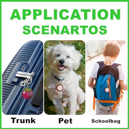 BORKUANA PU Leather Keychain Holder Protective Case Compatible with AirTag