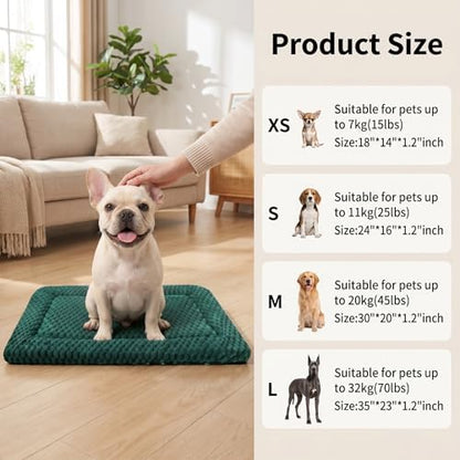 Dog Bed Mat - Durable & Cute Crate Dog Beds for Small Dogs & Cats, Comfortable Kennel Pad for Home, Crate & Travel