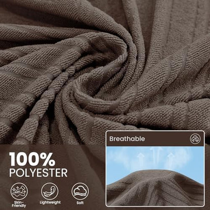 L Shaped Sectional Couch Cover 2 Piece, Large, Coffee