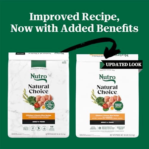 Nutro Natural Choice Adult Dry Dog Food, Chicken & Brown Rice Recipe, 36 lb