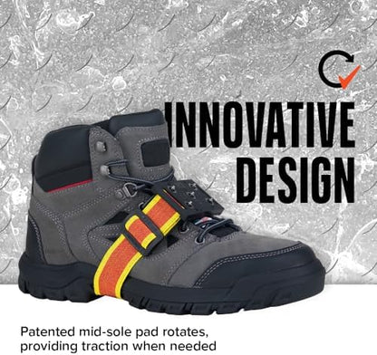K1 Mid-Sole Intrinsic Ice Cleats for Men & Women - Rotatable Non-Sparking Traction Aids for Winter Snow - Low Profile