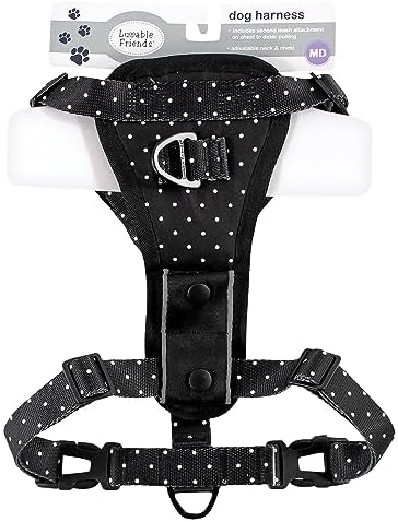 Luvable Friends Dog Pet Harness, Polka Dot, Medium