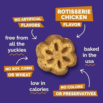 Fruitables Skinny Mini Dog Treats, Training Treats, Rotisserie Chicken, 5oz