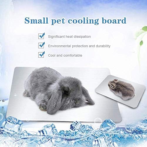 Rabbit Cooling Pad, 2PCS Hamster Cooling Pad Pet Cooling Mat for Rabbit Bunny Hamster Guinea Pig & Other Small Pets Stay Cool This Summer - Bite Resistance Pet Cool Plate Ice Bed