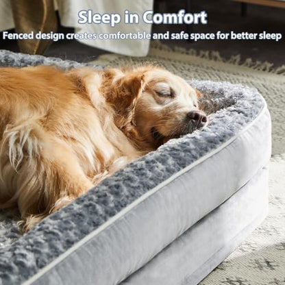 WNPETHOME Orthopedic Washable XL Dog Bed for Senior Dog Cozy Sleep