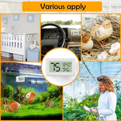 Bearded Dragon Accessories, 2 PCS Rectangle Reptile Thermometer and Humidity Gauge, Reptile Tank Accessories for Jumping Spider, Leopard Gecko, Hermit Crab, Gecko, Ball Python, Lizard