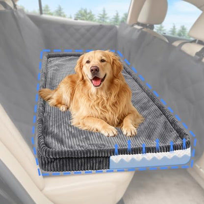 Loiion Dog Car Bed, Non-Slip Backseat Extender Pet Mat 56"x28.7"x2"