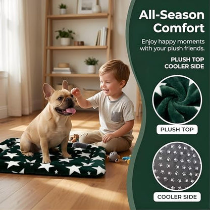 Dog Bed Mat - Reversible Dog Crate Bed Mats, Soft & Breathable Kennel Pad, Durable Crate Bed for Small Medium Large Dogs & Cats