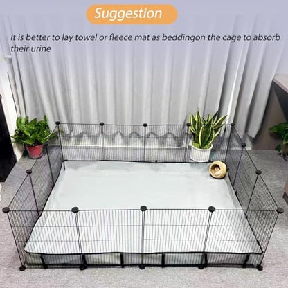 Guinea Pig Cage Liner Tarp Bottom Waterproof and Washable Base Also for Rabbits, Bunny, Chinchesillas, Hedgehog, Ferrets and Other Small Animals(42x56 inches)