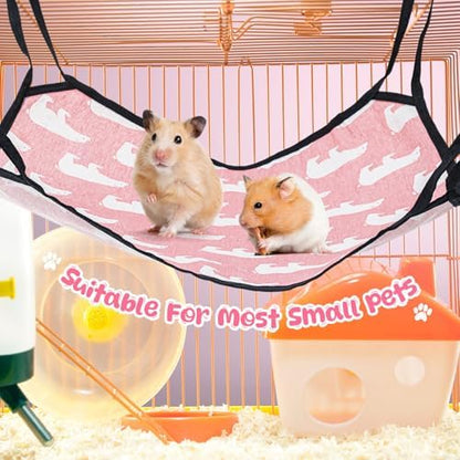 Shappy 5 Pcs Pet Hammock for Cage, Pet Hanging Bed Soft, Cute