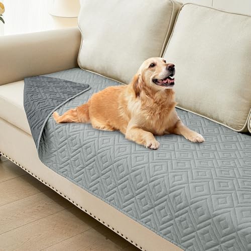 hyha Waterproof Reversible Dog Blanket, Pet Blanket for Sofa Couch