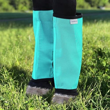 Fine Mesh Fly Boots Loose Fitting & Non-Slip Horse Fly Leggings No More Horsefly Nuisance Greatly Reduce Stomping Breathable with Natural Air Flow (Set of 4)