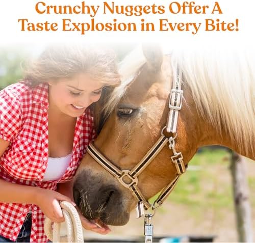 Manna Pro Tasty Delights Horse Treats, Carrot Flavor, Made in USA, 3 lb Tub