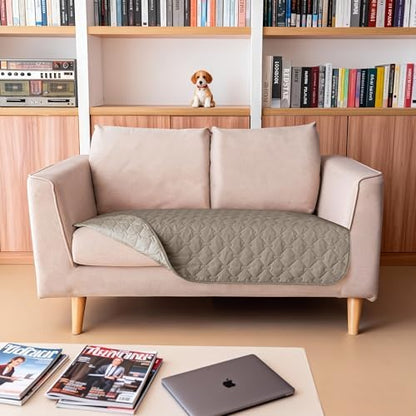 gogobunny Waterproof Loveseat Cover, Reversible Dog Cat Blanket for Couch