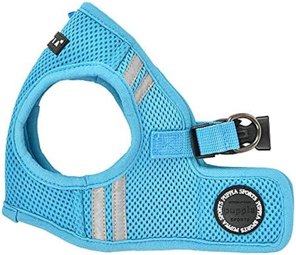 Puppia Soft Vest Dog Harness No Choke Step-in Reflective Triple Layered Breathable Mesh for Small and Medium Dog, Sky Blue, Medium