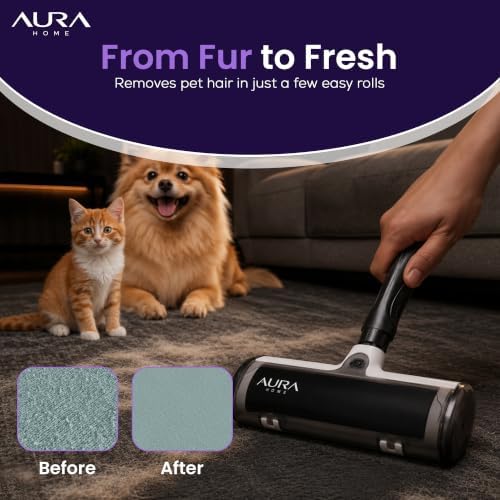 Pet Hair Remover Roller for Dogs & Cats, Self Cleaninng