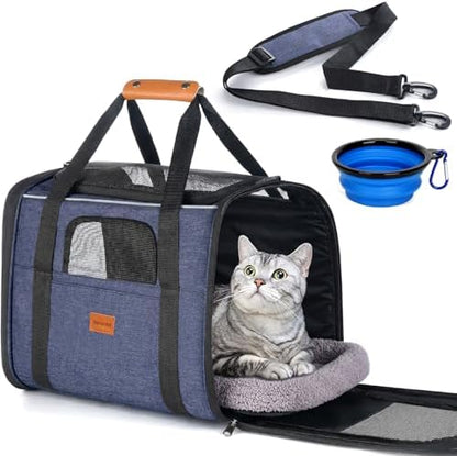 Morpilot Cat Carrier Soft for Large Medium Cats and Puppy up to 18lbs