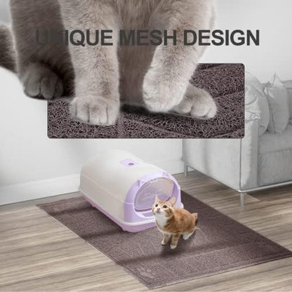 Cat Litter Mat, Litter Trapping Mat Soft on Kitty Paws, 35" x 24" Kitten Litter Box Mat for Cleaner Floors, Waterproof, Easy Clean, Durable Large Size Cat Litter Pad for Kitten.