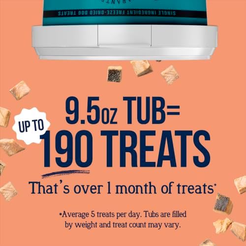 Stewart Freeze Dried Dog Treats, 100% Wild Salmon, 9.5 oz Tub