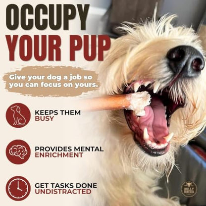 Bully Bunches Premium (6" Standard - 5 Pack) Odor-Free Bully Sticks for Small to Medium Dogs & Puppies - Consistently Sized, Long Lasting Chews for Oral Care - All Natural, 100% Beef Dog Treats