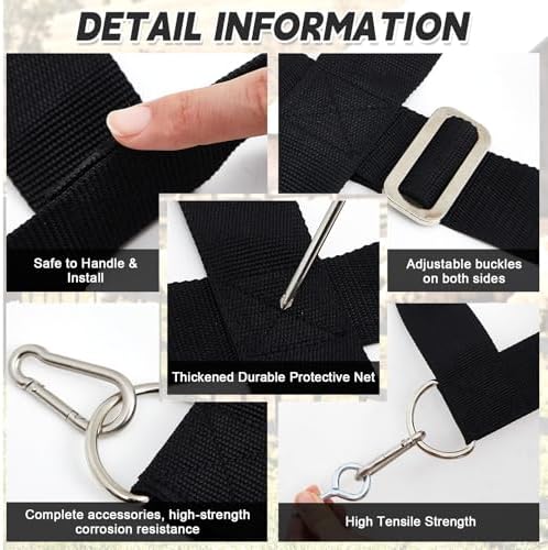 Zonon 10' x 20'' Adjustable Polyester Stall Guards for Horses, Black