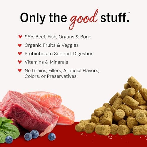 Stella & Chewy's Freeze Dried Raw Meal Mixers – Crafted for Puppies – Grain Free, Protein Rich Perfectly Puppy Beef & Salmon Recipe – 18 oz Bag