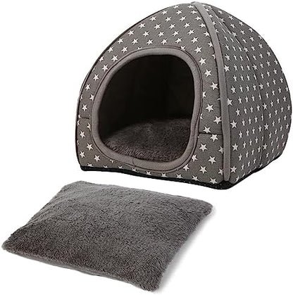 Cozy Guinea Pig Hideout Bed Soft Fleece Material Removable Cushion Washable and Dryer Friendly Perfect Cage Accessories for Rabbits Hamsters Hedgehogs